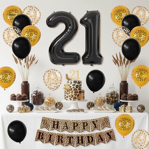 Kit <span class=keywords><strong>de</strong></span> 21 <span class=keywords><strong>Globos</strong></span> <span class=keywords><strong>de</strong></span> Látex con Diseño <span class=keywords><strong>de</strong></span> Leopardo en Dorado, Negro y Amarillo, con Pancarta <span class=keywords><strong>de</strong></span> Feliz <span class=keywords><strong>Cumpleaños</strong></span> <span class=keywords><strong>para</strong></span> Decoración <span class=keywords><strong>de</strong></span> Fiestas <span class=keywords><strong>de</strong></span> <span class=keywords><strong>Cumpleaños</strong></span> - Product Image 4