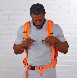 Sac à dos de sécurité réfléchissant haute visibilité, imperméable, avec fermeture à glissière, pour le travail, la chasse, la moto, haute visibilité, orange, unisexe - Product Image 3