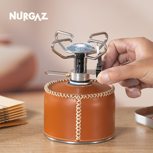 Estufa Portátil para Camping Nurgaz 1350W con Encendido Electrónico para Cocina al Aire Libre Plateada - Product Image 2