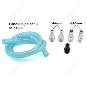 Oversea JDM Racing — réservoir récupération d'huile pour voiture, noir, en aluminium, Kit avec tuyau, récupération d'huile - Product Image 3