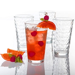 Tasse en verre à vin élégante et sans plomb <span class=keywords><strong>Raymond</strong></span> à jus transparent décoré créatif - Product Image 1