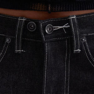 Nouveau Jean en Denim Brut de Haute Qualité pour Homme, Coupe Baggy, Double Poche, Double Rivets aux Genoux, Style Streetwear Rétro Jogger Stacked - Product Image 5