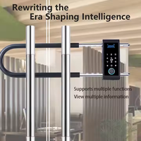 Cerradura Inteligente para Puerta de Vidrio con Huella Digital, Tarjeta y Llave, en Forma de U, con App Tuya, Resistente al Agua