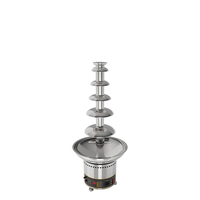 Fontaine à chocolat commerciale à 4/5/6/7 niveaux en acier inoxydable avec contrôle numérique, pot de fusion de chocolat pour fêtes et mariages