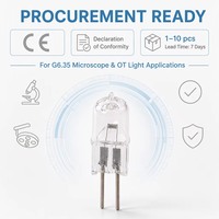Lampe d'éclairage halogène G6.35 24V 150W pour microscope, pièces détachées pour dispositifs médicaux, fournisseur en gros