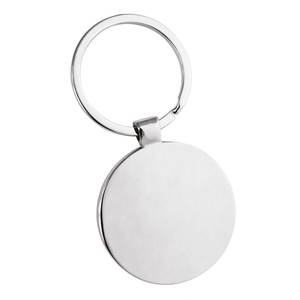 Portachiavi Rotondo Cavo in Lega Metallica alla Moda, Moschettone da 25mm con Stampa UV, Senza Scatola - Product Image 3