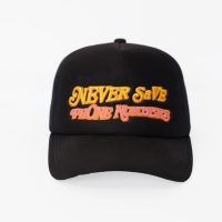 Gorra Trucker Vintage de los 70 con Bordado Floral, Gorra de Malla Negra con Espuma en la Parte Trasera, Gorras de Béisbol Personalizadas de Moda Urbana