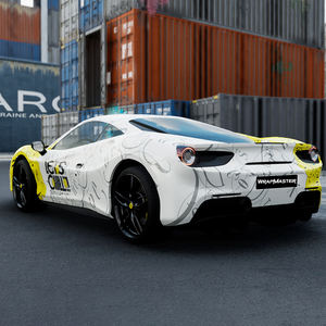 Pellicola per Auto WRAPMASTER 1.52*20m, Gialla <span class=keywords><strong>con</strong></span> Motivo Personalizzato, Vinile Adesivo per Cambio Colore, per Auto da Corsa - Product Image 5