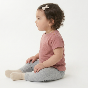 T-shirt en coton pour bébés filles, manches courtes, broderie « Good Days Always », col rond, décontracté, printemps, doux et confortable - Product Image 5