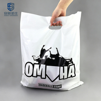 Sacs de courses en plastique transparents, imperméables, recyclables, en LDPE, avec poignée découpée, personnalisés pour les vêtements