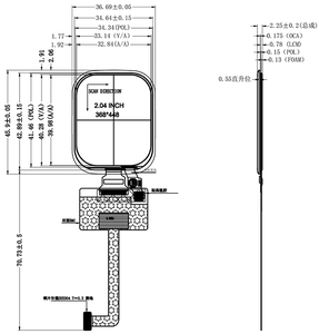 2.04英寸368*448 24英寸AMOLED显示屏QSPI接口内置触摸智能手表2英寸触摸屏彩色有机发光二极管屏幕液晶模块 - Product Image 4