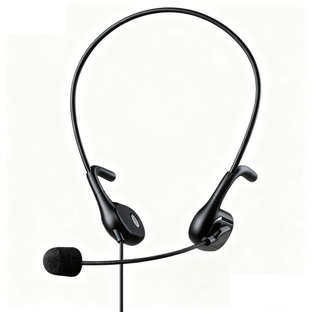 Innovative Over-Ear Wired Headphones for PC Laptop Gaming Learning Call-Center Karaoke with External Non-Detachable Microphone