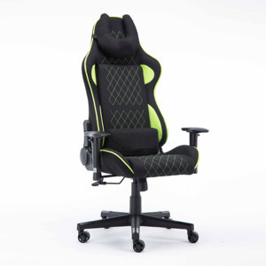 เก้าอี้ผ้าสำหรับเล่นเกมคอมพิวเตอร์หมุนได้เก้าอี้ PC ด้านหลังสูงสไตล์การแข่ง OEM - Product Image 2