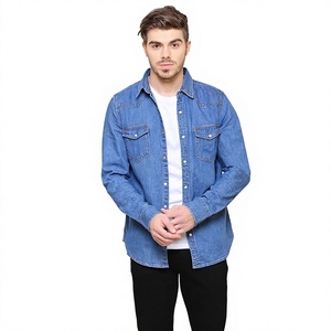 Customization Denim Long Sleeve <b>Mens</b> Casual Wear Fashion Cotton <b>Men</b> Denim <b>Jean</b> <b>Shirts</b> Multi Colored from Twin City - Product Image 1