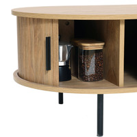 Table basse modulaire extensible en bambou style ferme avec rangement, design pliable pour salon - Meuble éco-responsable