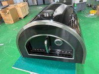 Four à pizza et barbecue au gaz en acier inoxydable de qualité supérieure, moderne, avec une puissance de chauffage élevée de 5 kW, chariot facile à installer