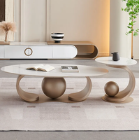 Table basse moderne en marbre, métal doré, acier inoxydable, table centrale pour canapé, meubles de salon