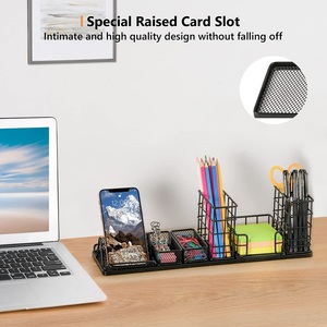 Organisateur <span class=keywords><strong>de</strong></span> <span class=keywords><strong>bureau</strong></span> avec porte-stylo Support pour téléphone Notes autocollantes et trombone Rangement pour accessoires <span class=keywords><strong>de</strong></span> <span class=keywords><strong>bureau</strong></span> <span class=keywords><strong>DIY</strong></span> Caddy - Product Image 6