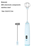 Mousseur à lait électrique portatif rechargeable par USB en acier inoxydable 304, écologique, petit batteur à œufs, mélangeur à café, mixeur