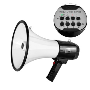 Mégaphone portable rechargeable 50W avec alarme, haut-parleur BT/Aux, portée vocale de 1000 m - Product Image 1