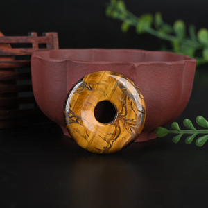 Groothandel Diy Sieraden Accessoires Groot Gat Vrede Gesp Donut Hanger Voor Agaat Feng Shui Crystal Fashion Hangers Bedels - Product Image 2