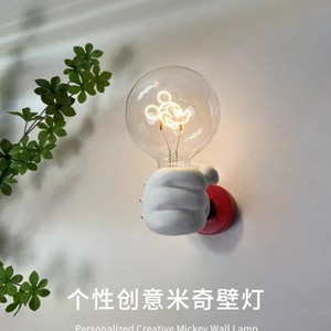 Lámpara de Pared de Mickey Mouse, Bombilla Incandescente E27, 220V, con Interruptor, Luz Decorativa para Habitación Infantil - Product Image 4