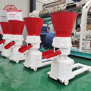 rice husk milling poultry chicken fish animal feed pellet making machine flat die mill pelletizer manufacturing for feeds