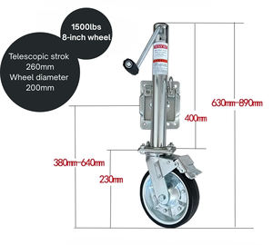 Rueda de Repuesto Sólida de 6 Pulgadas con Soporte Giratorio para Caravana y Remolque - Product Image 2
