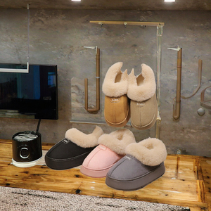 Chaussons d'intérieur et d'extérieur chauds et tendance en coton imprimé pour homme et femme, style automne-hiver, nouvelle collection transfrontalière, semelle EVA - Product Image 2