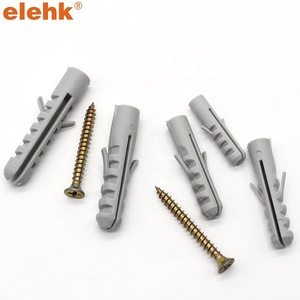 ELEHK 4*20 5*25 6*30 8*40 10*50 12*60 14*75mm Cheville murale en plastique en forme de poisson grise, ancre d'expansion grise, <span class=keywords><strong>goujon</strong></span> d'expansion - Product Image 2
