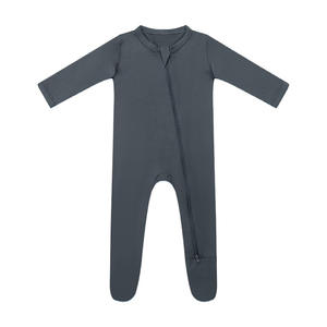 HONGBO OEM/ODM 2024 al por mayor niño habiliment atuendo footie transpirable bambú suave ropa de bebé recién nacido cremallera verano - Product Image 4