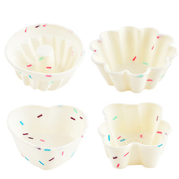 Einweg Umweltfreundliche Blumenförmige Bunte Muffin-Formen Silikon-Formen Fondant-Kuchendekoration Mousse-Kuchenformen