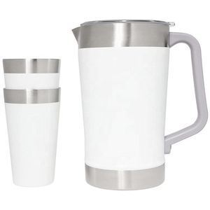 Purpleseven 64oz nghỉ CHILL cổ điển Pitcher thiết lập đôi tường chân không cách nhiệt thép không gỉ bia cà phê Jug pitchers với nắp - Product Image 1