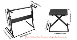 Clavier de piano électronique portable <span class=keywords><strong>BD</strong></span> Music Pianc 61 touches avec micro, instrument de musique éducatif, léger (3 kg), 6 morceaux de démonstration - Product Image 3