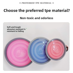 Portable pliable pliable voyage eau nourriture alimentation chien chat TPE bol - Product Image 2