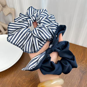 Nouvelle Collection : <span class=keywords><strong>Élastique</strong></span> à <span class=keywords><strong>Cheveux</strong></span> en Tissu Color-block Fait Main, Haute Élasticité, Simple, Élégant et Tendance, Cordon Personnalisé en Caoutchouc - Product Image 2