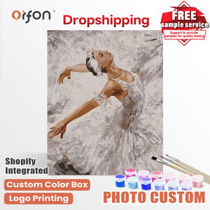 Kit <span class=keywords><strong>de</strong></span> peinture par numéros Orfon Factory Direct Drop Shipping - <span class=keywords><strong>Portrait</strong></span> <span class=keywords><strong>de</strong></span> danseuse ballerine monochrome pour décoration intérieure, artisanat DIY - Product Image 1