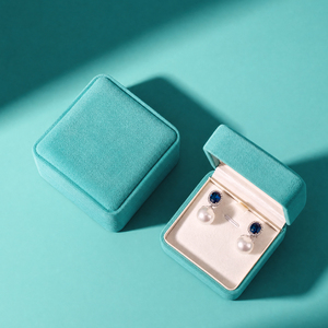 Zebopak Turquoise <b>Velvet</b> Christmas Jewellery <b>Box</b> Set with Ring Necklace Bracelet Holiday Gift Packaging Wholesale - Product Image 3
