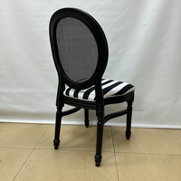Chaise Princesse Louis en résine empilable, durable, moderne, écologique, blanche et noire, pour restaurant, hôtel, mariage, extérieur, parc