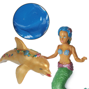 WAYEE Set di Giocattoli in Plastica a Tema Sirena con Mappa dell'Oceano, Stelle Marine, Conchiglie e Delfini, 12 Colori per Bambini, Creatività Fai-da-Te - Product Image 3
