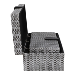 Rectangular Snakeskin Decorative Box with Lid for Jewelry Storage Home Decor Modern Keepsake Box Set Gray Woven Design - Product Image 6