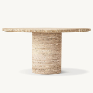 Kumusi mới travertine vòng bàn ăn, phong cách hiện đại, nhà máy sản xuất - Product Image 1