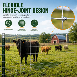 Corrosion Resistant Galvanized Wire <b>Fence</b> 6x6 Mesh Farm <b>Fence</b> 165ft Roll for Animal Protection - Product Image 5