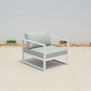 Juego de Sofás de Aluminio de Diseño Contemporáneo Simple para Hotel, <span class=keywords><strong>Villa</strong></span>, Apartamento, Uso en Patio Exterior y Jardín con Cojín de Asiento - Product Image 1