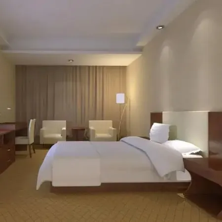Lit double d'hôtel cinq étoiles design personnalisé de luxe meuble de télévision d'hôtel ensemble de meubles de chambre à coucher moderne ensemble lit double King