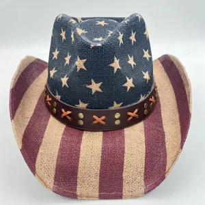 Nuovissima vendita diretta di fabbrica di alta qualità design di moda realizzato in pelle decorare cappello da cowboy occidentale
