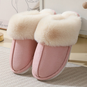 Inverno caldo interno ed esterno <span class=keywords><strong>pantofole</strong></span> di cotone con fodera in pelliccia sintetica bocca pelosa <span class=keywords><strong>pantofole</strong></span> per la casa per le coppie - Product Image 5