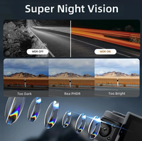 Caméra DVR de voiture haute performance, résolution 1080P, écran IPS, enregistrement en boucle, capteur de mouvement, moniteur de stationnement, prise en charge de la carte Micro SD
