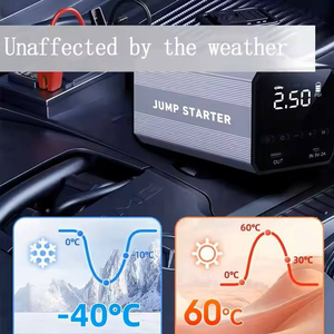 Démarreur de voiture multifonctionnel 12V avec compresseur d'air, batterie externe portable, gonfleur de pneus numérique pour voiture, <span class=keywords><strong>moto</strong></span>, urgence - Product Image 4