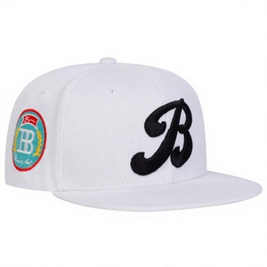 Gorras de Béisbol Hip Hop Unisex al por Mayor, 6 Paneles, 100% Algodón, Bordadas, Ajustables, con Visera Plana y Cierre a Presión - Product Image 2